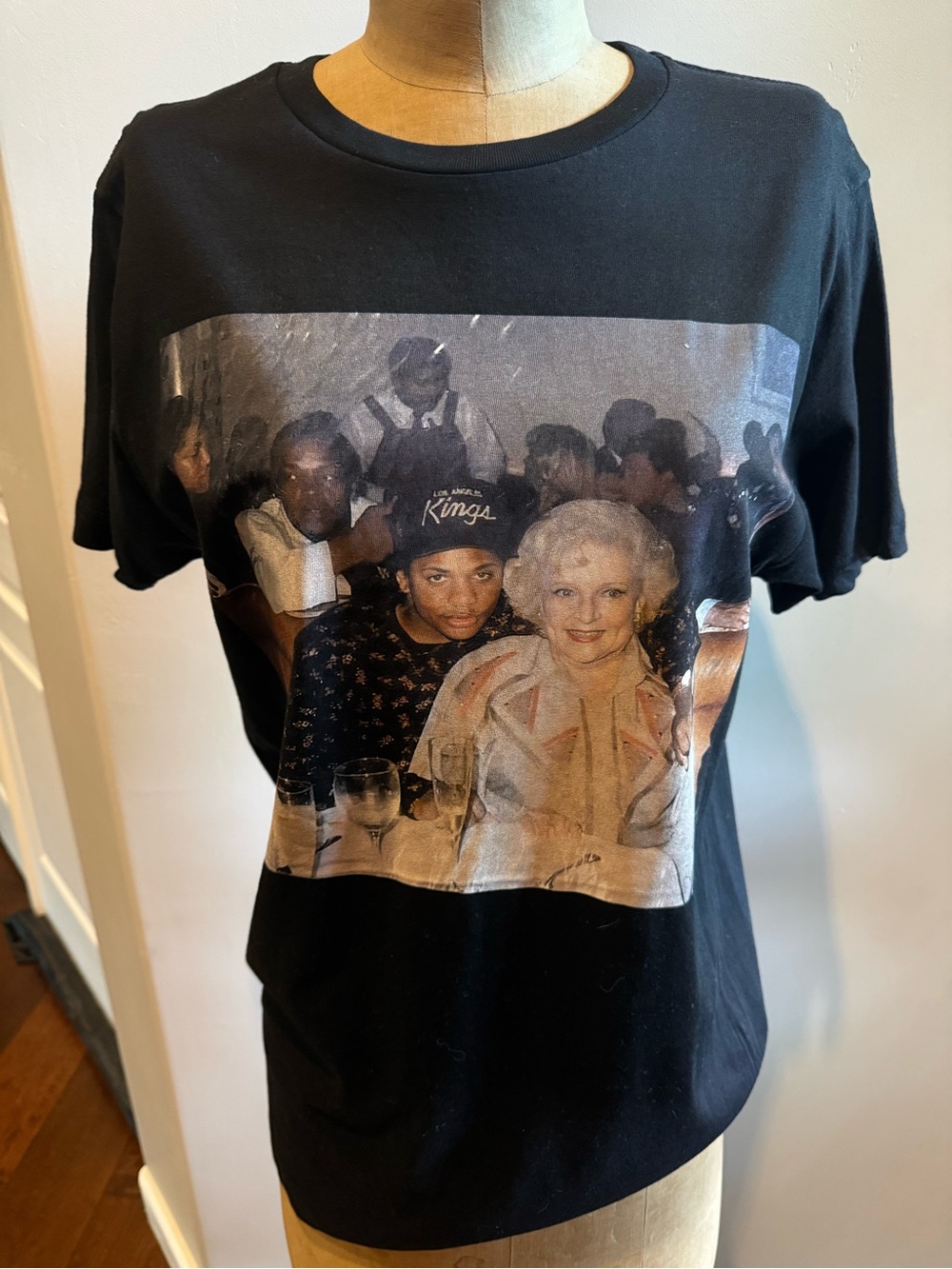 Black Tee with Eazy-E and Betty White